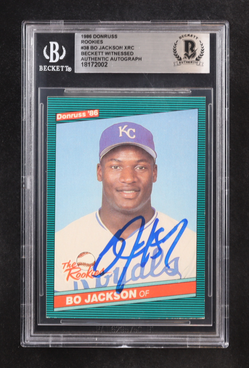 Bo Jackson Signed 1986 Donruss Rookies #38 XRC (BGS) at PristineAuction.com Bo Jackson Signed 1986 Donruss Rookies #38 XRC (BGS) at PristineAuction.com