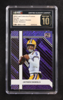 Jayden Daniels 2024 Leaf Collective Promo Pro Set Shimmer Purple #PSB3 RC #164/199 (CGC 10 | Pristine Black Label) at PristineAuction.com