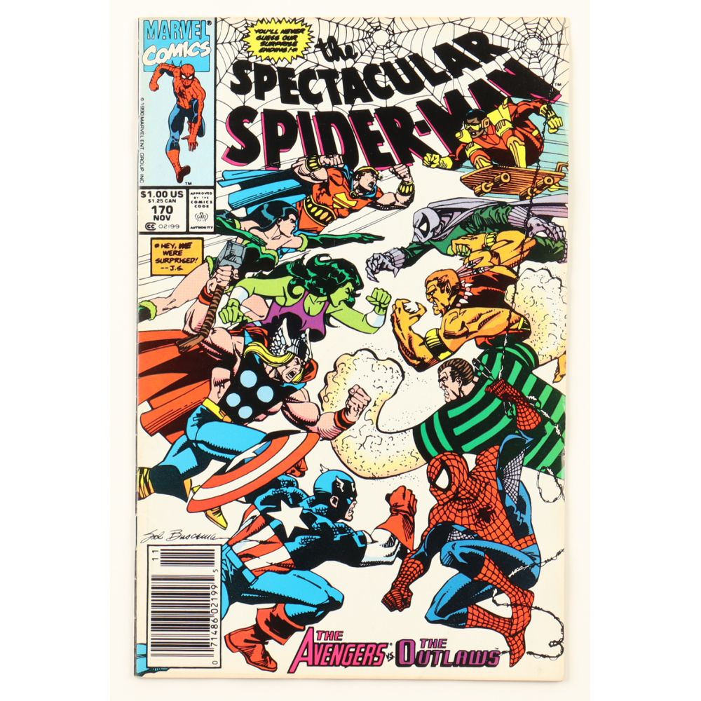 1990 "The Spectacular Spider-Man" Issue #170 Marvel Comic Book at PristineAuction.com