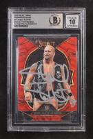Stone Cold Steve Austin Signed 2023 Select WWE Prizms Red Wave #37 (BGS | Auto 10) at PristineAuction.com