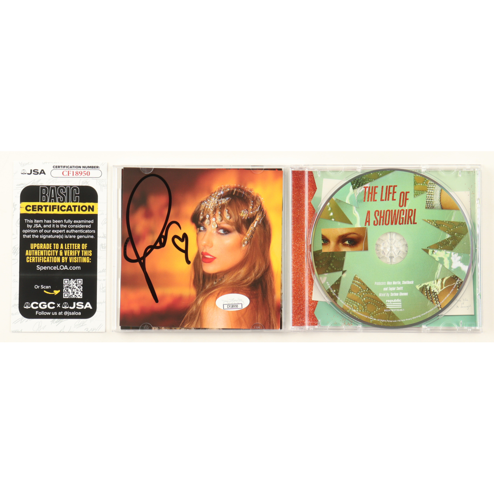 Taylor Swift Signed "The Life of a Showgirl" CD Album Insert With Disc (JSA) at PristineAuction.com
