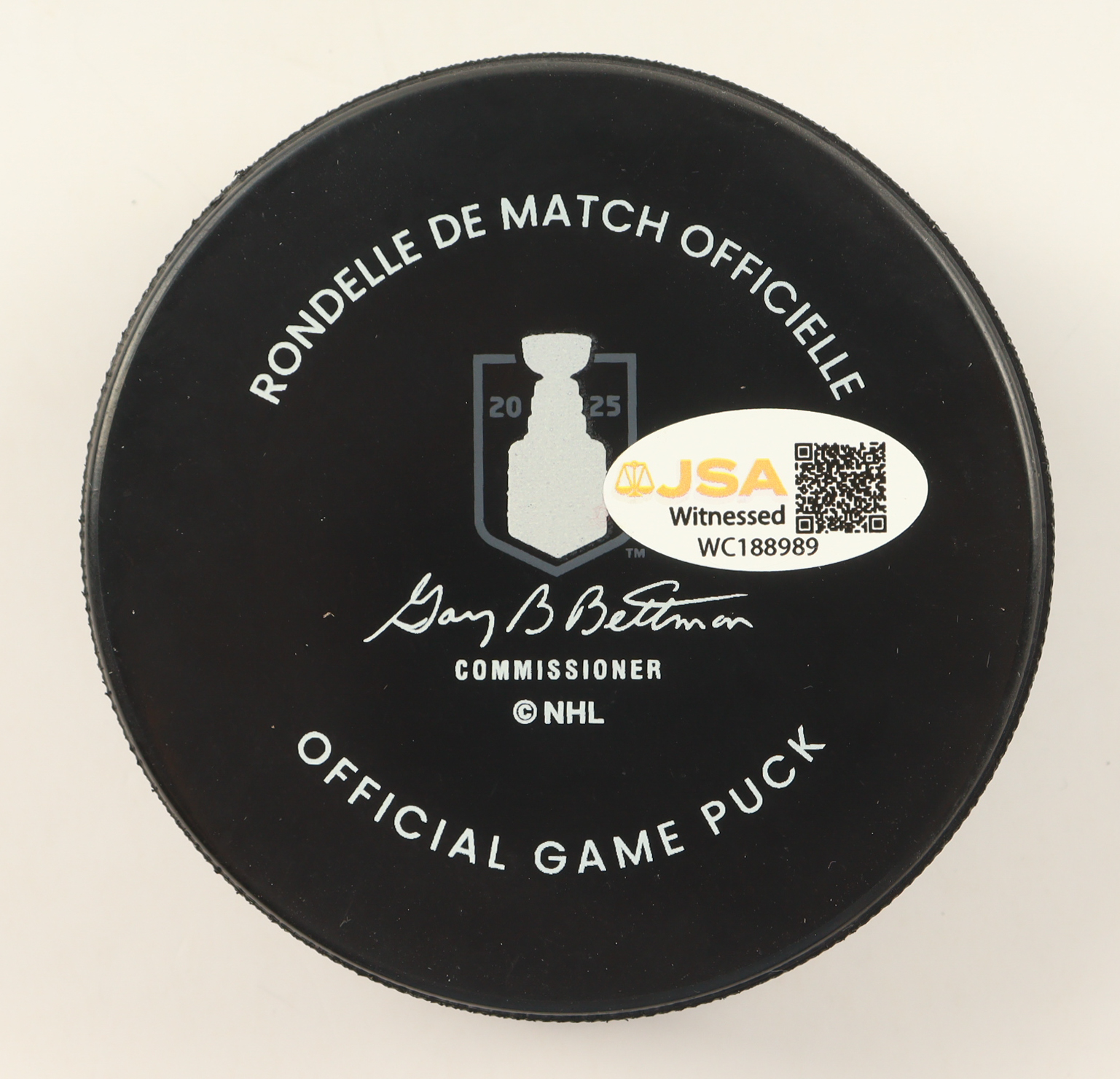 Matthew Tkachuk Signed 2025 Stanley Cup Finals Logo Hockey Puck (JSA) at PristineAuction.com Matthew Tkachuk Signed 2025 Stanley Cup Finals Logo Hockey Puck (JSA) at PristineAuction.com