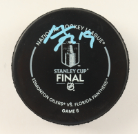 Matthew Tkachuk Signed 2025 Stanley Cup Finals Logo Hockey Puck (JSA) at PristineAuction.com