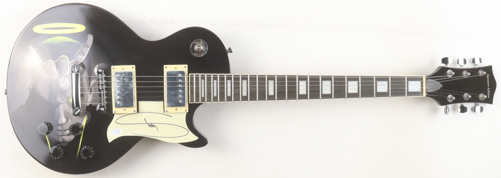 Eminem Electric Guitar with Signed Custom Cut Pickguard (ACOA) at PristineAuction.com Eminem Electric Guitar with Signed Custom Cut Pickguard (ACOA) at PristineAuction.com