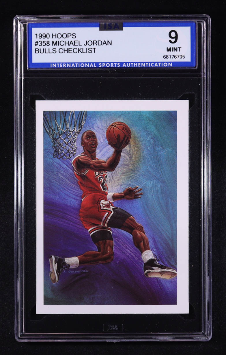 Michael Jordan 1990-91 Hoops #358 TC (ISA 9) at PristineAuction.com Michael Jordan 1990-91 Hoops #358 TC (ISA 9) at PristineAuction.com