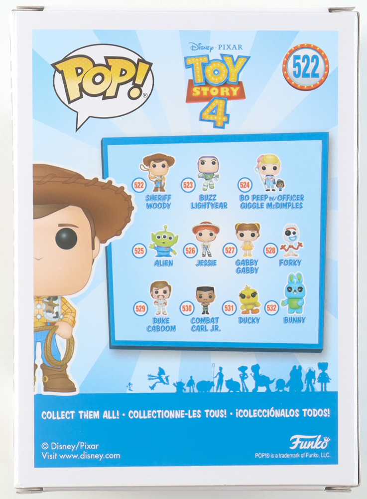 Tom Hanks Signed "Toy Story 4" #522 Sheriff Woody Funko Pop! Vinyl Figure (JSA) at PristineAuction.com Tom Hanks Signed "Toy Story 4" #522 Sheriff Woody Funko Pop! Vinyl Figure (JSA) at PristineAuction.com