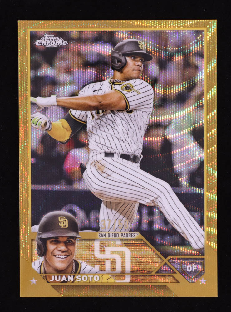 Juan Soto 2023 Topps Chrome Gold Wave Refractors #100 #37/50