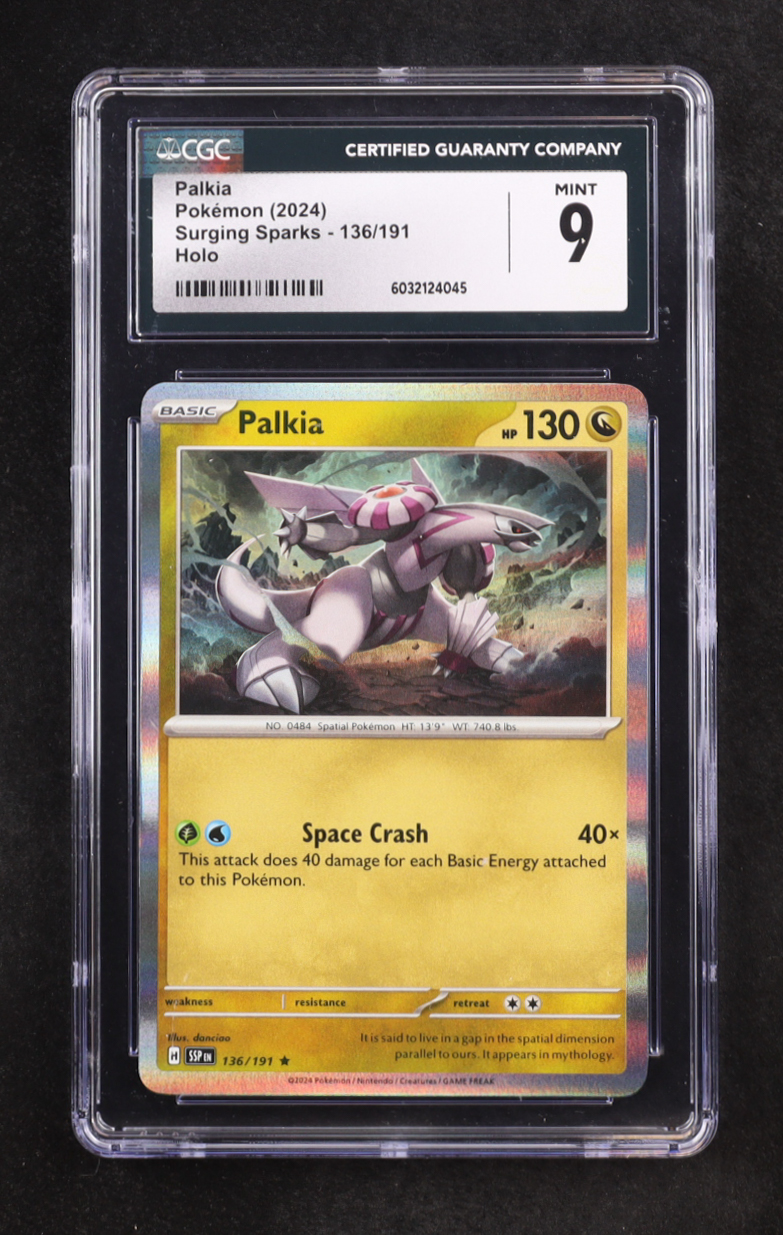 Palkia 2024 Pokemon Surging Sparks #136 Holo (CGC 9) at PristineAuction.com Palkia 2024 Pokemon Surging Sparks #136 Holo (CGC 9) at PristineAuction.com