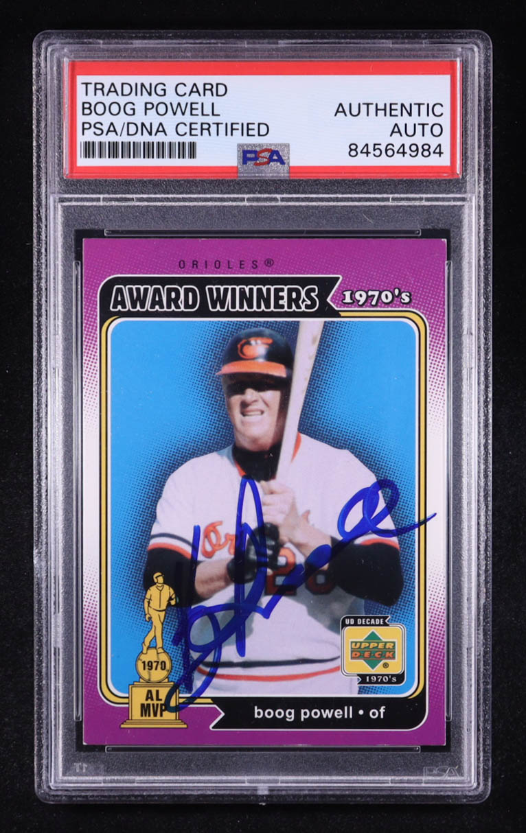 Boog Powell Signed 2001 Upper Deck Decade 1970's #142 AW (PSA) at PristineAuction.com Boog Powell Signed 2001 Upper Deck Decade 1970's #142 AW (PSA) at PristineAuction.com