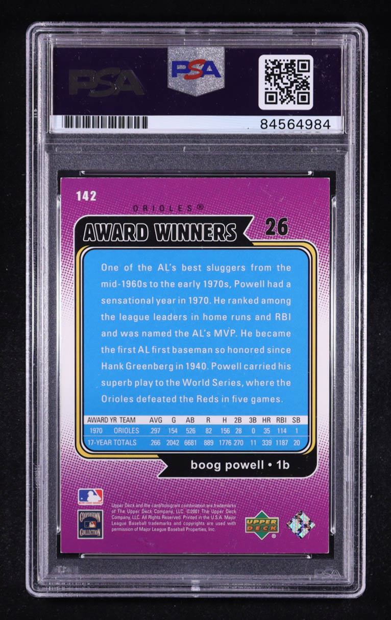 Boog Powell Signed 2001 Upper Deck Decade 1970's #142 AW (PSA) at PristineAuction.com Boog Powell Signed 2001 Upper Deck Decade 1970's #142 AW (PSA) at PristineAuction.com