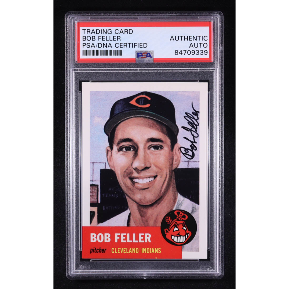 Bob Feller Signed 1991 Topps Archives '53 #54 (PSA) at PristineAuction.com