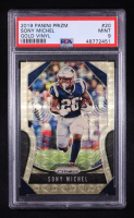 Sony Michel 2019 Panini Prizm Prizms Gold Vinyl #20 #2/5 (PSA 9) at PristineAuction.com