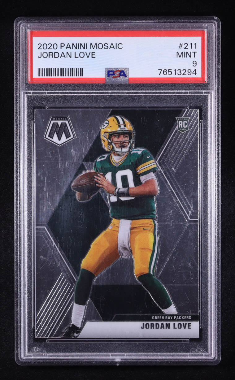 Jordan Love 2020 Panini Mosaic #211 RC (PSA 9) at PristineAuction.com Jordan Love 2020 Panini Mosaic #211 RC (PSA 9) at PristineAuction.com