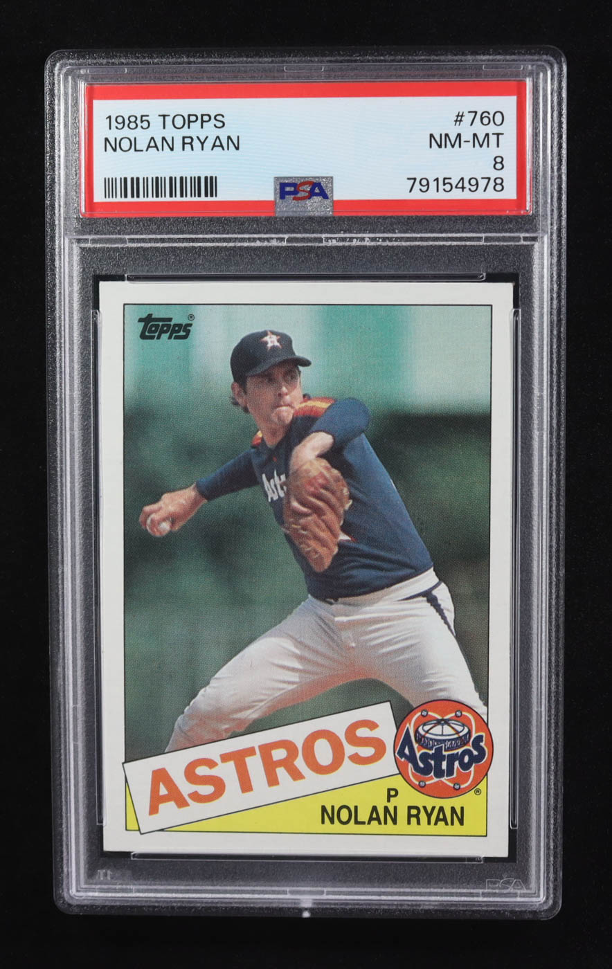 Nolan Ryan 1985 Topps #760 (PSA 8) at PristineAuction.com Nolan Ryan 1985 Topps #760 (PSA 8) at PristineAuction.com