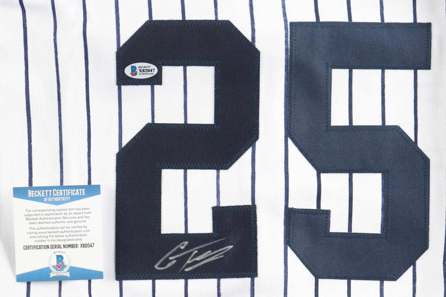 Gleyber Torres Signed Jersey (Beckett) at PristineAuction.com Gleyber Torres Signed Jersey (Beckett) at PristineAuction.com