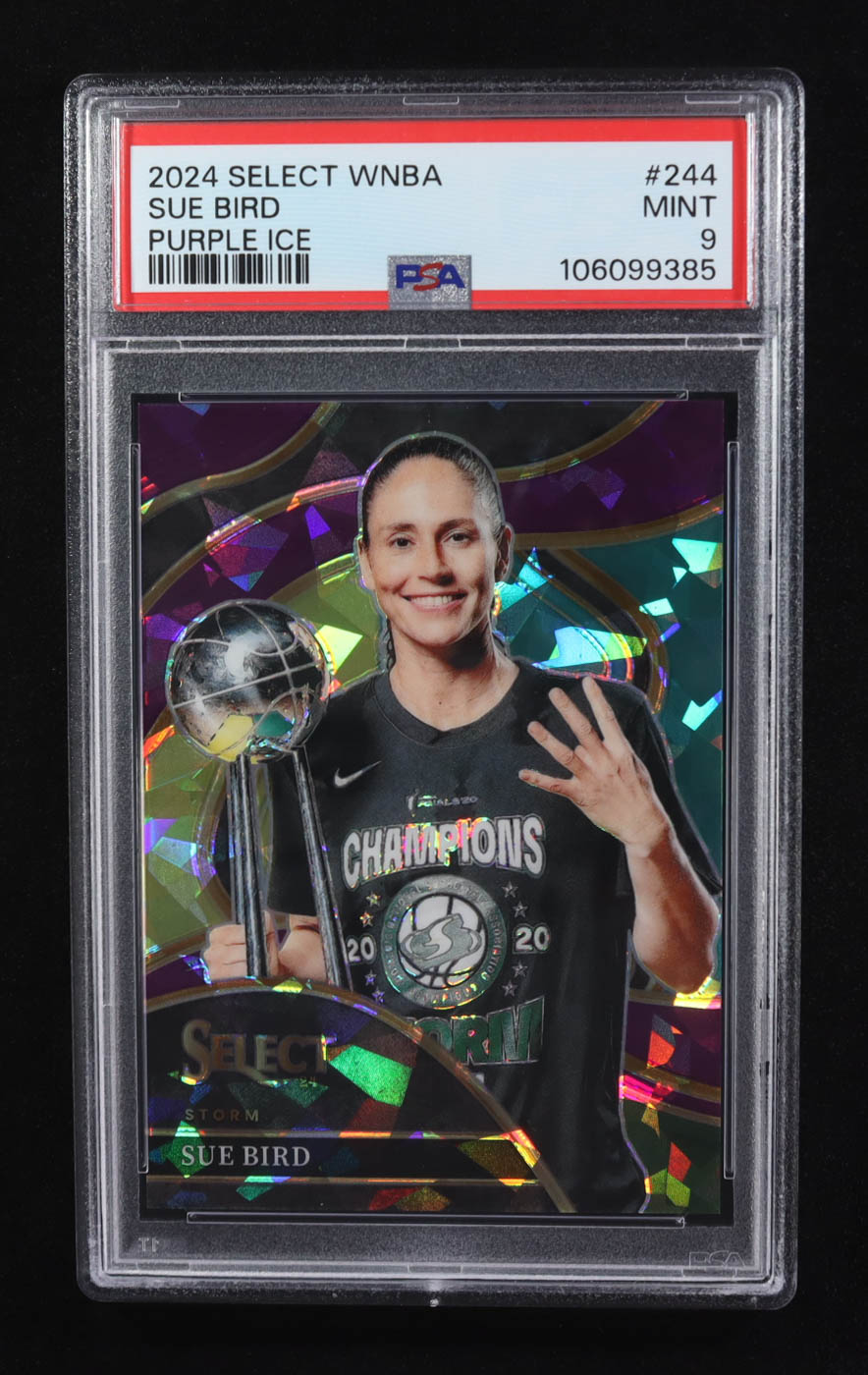 Sue Bird 2024 Panini Select WNBA Purple Ice #244 #019/149 (PSA 9) at PristineAuction.com Sue Bird 2024 Panini Select WNBA Purple Ice #244 #019/149 (PSA 9) at PristineAuction.com