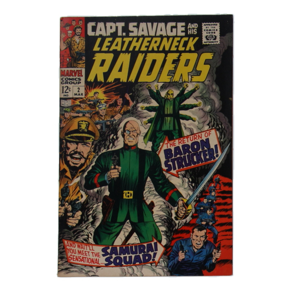 1968 "Captain Savage and His Leatherneck Raiders" Issue #2 Marvel Comic Book at PristineAuction.com