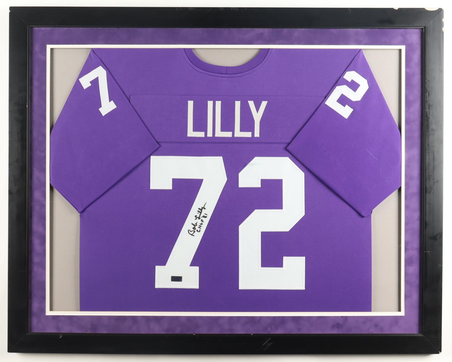 Bob Lily Signed Custom Framed Jersey Display Inscribed "CHOF 81" (SSM) at PristineAuction.com Bob Lily Signed Custom Framed Jersey Display Inscribed "CHOF 81" (SSM) at PristineAuction.com