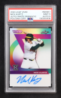 Nick Kurtz 2024 Leaf Vivid Autograph White Prismatic #BANK1 #1/6 RC (PSA 9 | Auto 9) at PristineAuction.com