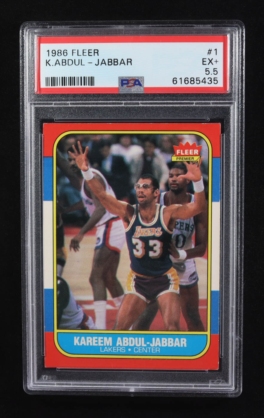Kareem Abdul Jabbar 1986-87 Fleer Premier #1 (PSA 5.5) at PristineAuction.com Kareem Abdul Jabbar 1986-87 Fleer Premier #1 (PSA 5.5) at PristineAuction.com