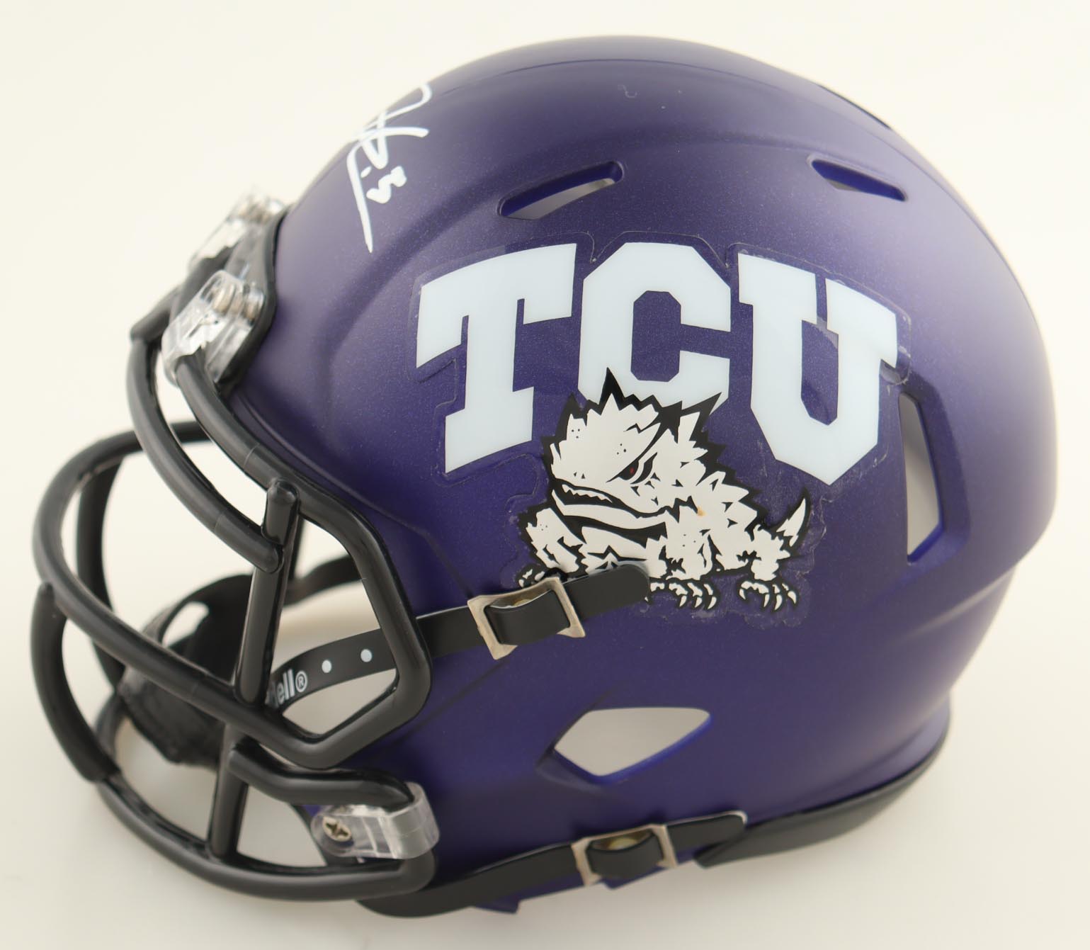 LaDainian Tomlinson Signed TCU Horned Frogs Speed Mini Helmet (Beckett) at PristineAuction.com LaDainian Tomlinson Signed TCU Horned Frogs Speed Mini Helmet (Beckett) at PristineAuction.com
