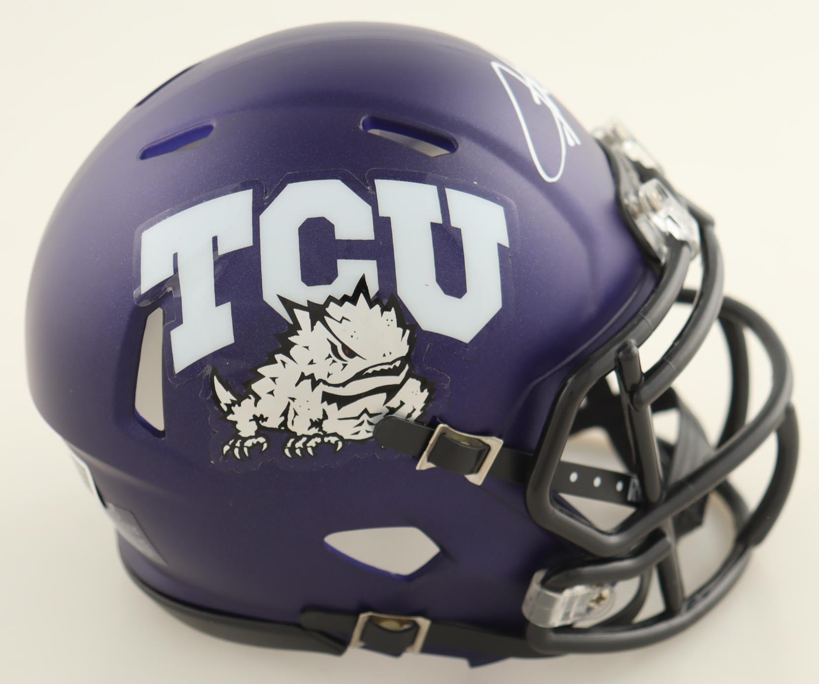 LaDainian Tomlinson Signed TCU Horned Frogs Speed Mini Helmet (Beckett) at PristineAuction.com LaDainian Tomlinson Signed TCU Horned Frogs Speed Mini Helmet (Beckett) at PristineAuction.com