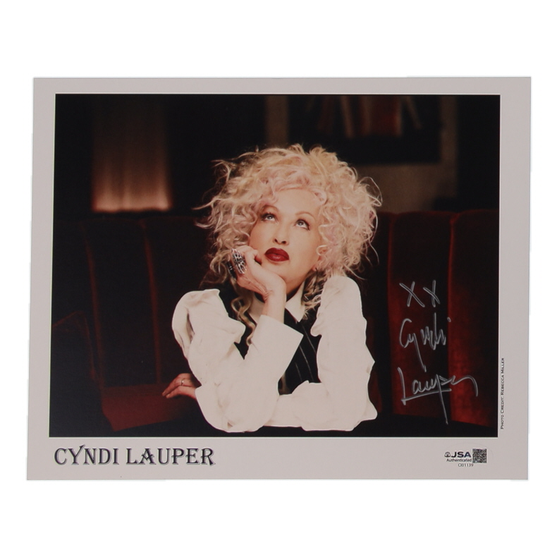 Cyndi Lauper Signed 8x10 Photo Inscribed "XX" (JSA) at PristineAuction.com Cyndi Lauper Signed 8x10 Photo Inscribed "XX" (JSA) at PristineAuction.com