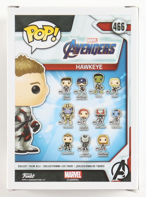 Jeremy Renner Signed "Marvel: Avengers" #466 Hawkeye Bobble-Head Funko Pop! Vinyl Figure (JSA) at PristineAuction.com Jeremy Renner Signed "Marvel: Avengers" #466 Hawkeye Bobble-Head Funko Pop! Vinyl Figure (JSA) at PristineAuction.com