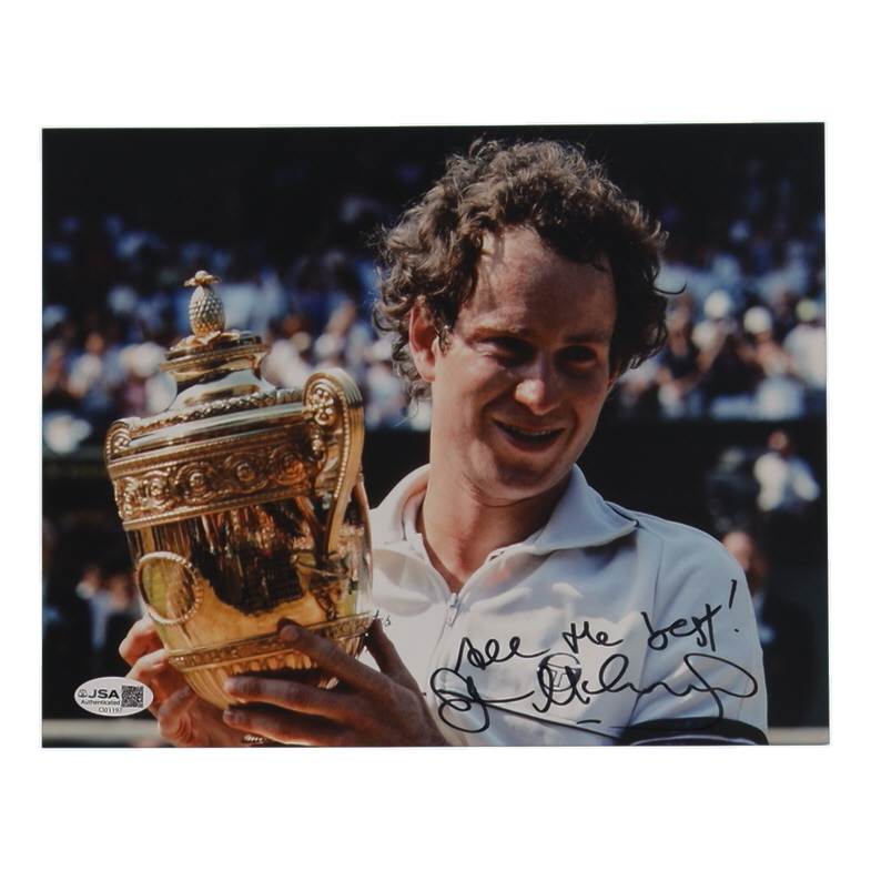John McEnroe Signed 8x10 Photo Inscribed "All the Best" (JSA) at PristineAuction.com John McEnroe Signed 8x10 Photo Inscribed "All the Best" (JSA) at PristineAuction.com