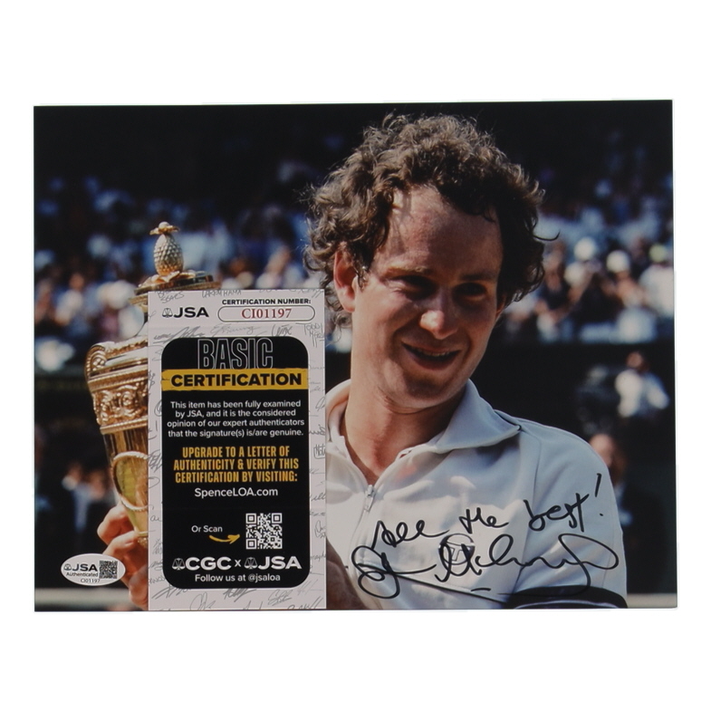 John McEnroe Signed 8x10 Photo Inscribed "All the Best" (JSA) at PristineAuction.com John McEnroe Signed 8x10 Photo Inscribed "All the Best" (JSA) at PristineAuction.com