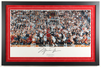 Michael Jordan Signed Bulls "The Last Shot" Custom Framed Photo (UDA) at PristineAuction.com