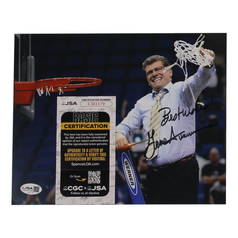 Geno Auriemma Signed 8x10 Photo Inscribed "Best Wishes" (JSA) at PristineAuction.com Geno Auriemma Signed 8x10 Photo Inscribed "Best Wishes" (JSA) at PristineAuction.com