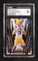 Jayden Daniels 2024 Leaf Metal Pulsar Black Pre-Production Proof #NNO RC #1/1 (CGC 9) at PristineAuction.com