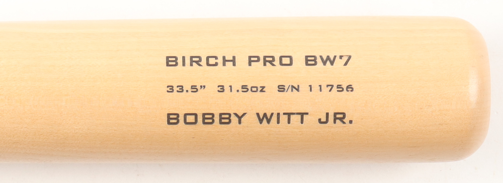Bobby Witt Jr. Homewood Bat Company Player Model Baseball Bat at PristineAuction.com Bobby Witt Jr. Homewood Bat Company Player Model Baseball Bat at PristineAuction.com