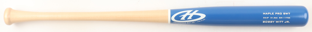 Bobby Witt Jr. Homewood Bat Company Player Model Baseball Bat at PristineAuction.com Bobby Witt Jr. Homewood Bat Company Player Model Baseball Bat at PristineAuction.com