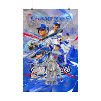 Dodgers 2025 World Series Championship 24x36 Poster at PristineAuction.com