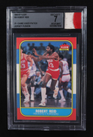 Robert Reid 1986-87 Fleer Jersey Fusion Game Used Patch #90 (BGS 7) at PristineAuction.com