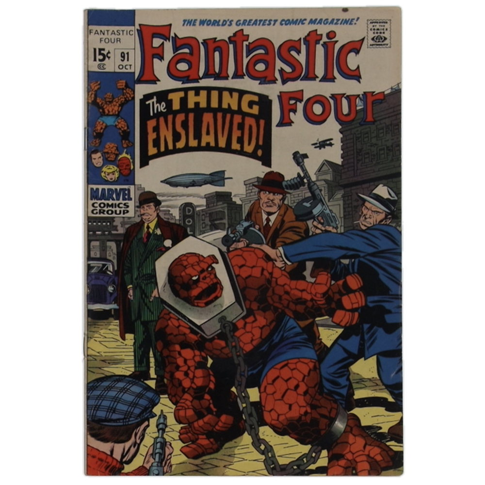 1969 The Fantastic Four Issue 91 Marvel Comic Book Pristine Auction 