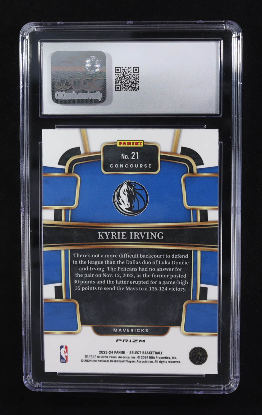 Kyrie Irving 2023-24 Panini Select Blue Cracked Ice Prizm #21 (CGC 10) at PristineAuction.com Kyrie Irving 2023-24 Panini Select Blue Cracked Ice Prizm #21 (CGC 10) at PristineAuction.com