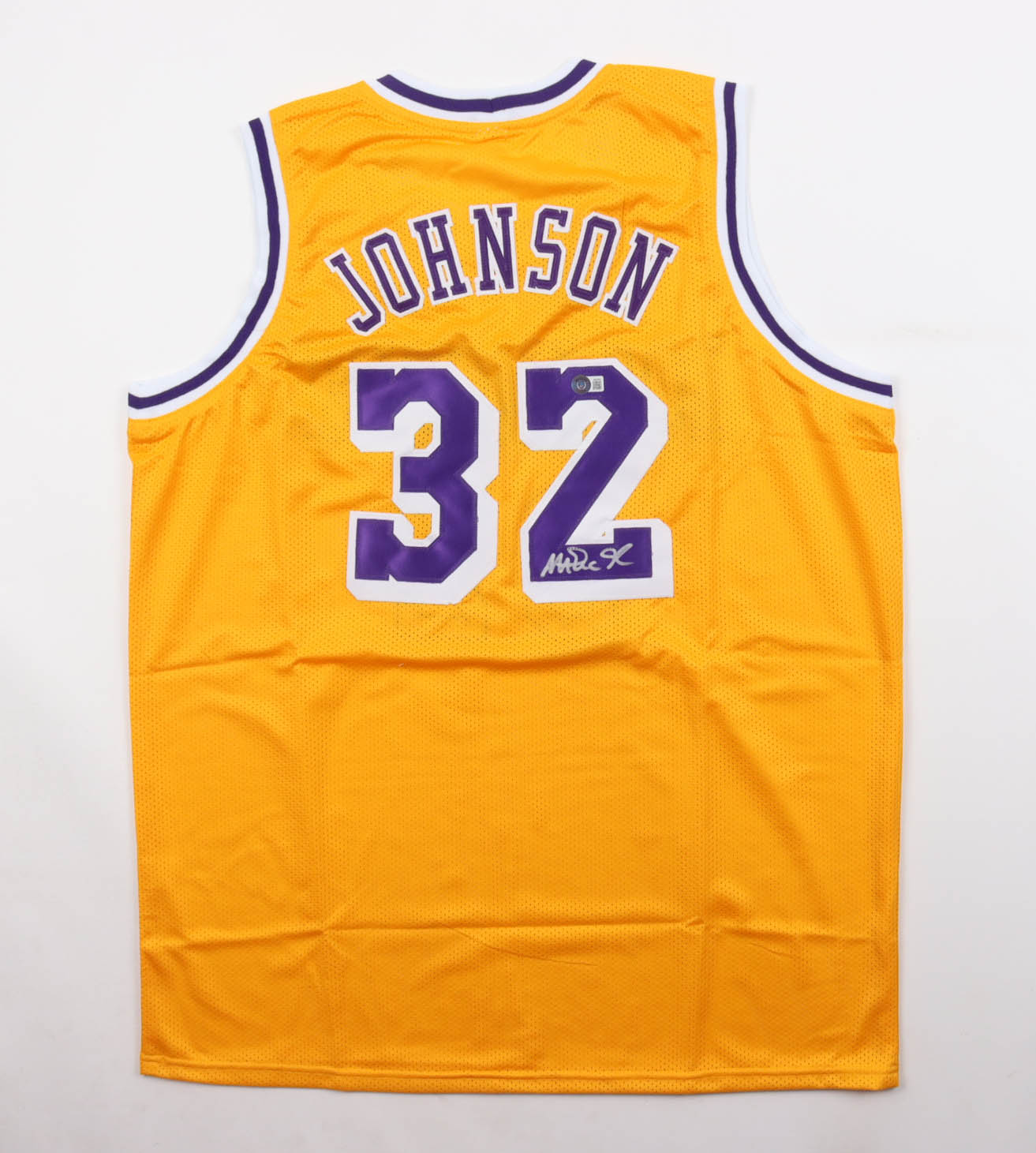 Magic Johnson Signed Jersey (Beckett) at PristineAuction.com Magic Johnson Signed Jersey (Beckett) at PristineAuction.com