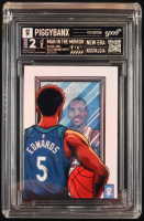 Anthony Edwards PiggyBanx- New Era Nostalgia "Man In The Mirror" Refractor #1/1 with Display Box at PristineAuction.com