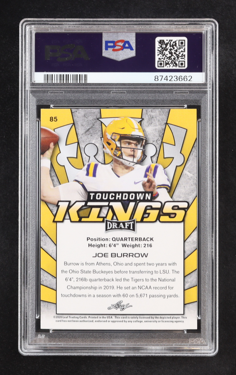 Joe Burrow 2020 Leaf Draft #85 RC (PSA 10) at PristineAuction.com Joe Burrow 2020 Leaf Draft #85 RC (PSA 10) at PristineAuction.com