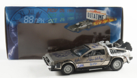 Christopher Lloyd, Lea Thompson, Michael J. Fox | "Back to the Future" DeLorean Time Machine 1:18 Scale Die-Cast Car Cast-Signed By (5) (ACOA) at PristineAuction.com