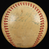 Satchel Paige, Bob Feller, Larry Doby | 1949 Indians Baseball Team-Signed By (22) (JSA) at PristineAuction.com