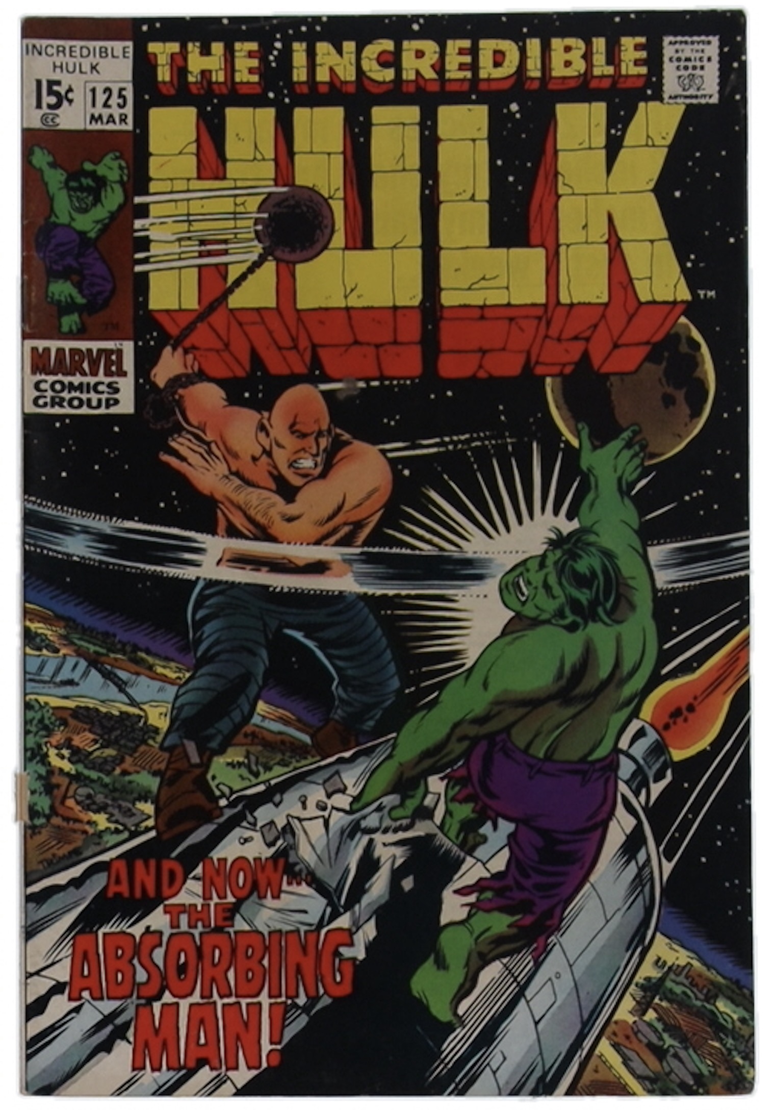 1970 "The Incredible Hulk" Issue #125 Marvel Comic Book at PristineAuction.com 1970 "The Incredible Hulk" Issue #125 Marvel Comic Book at PristineAuction.com