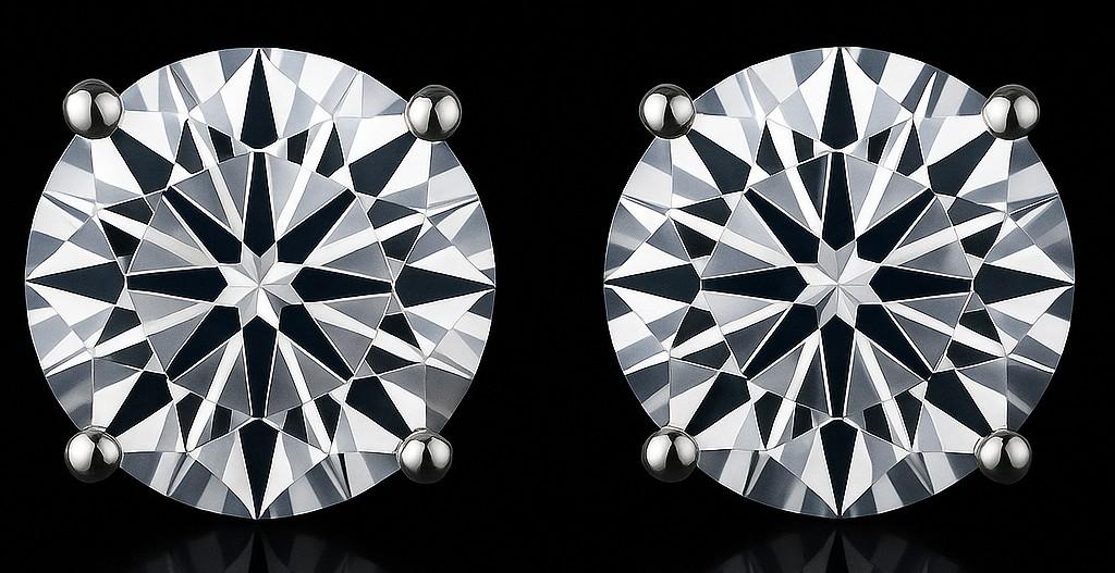 New 1.88 CTW Lab Grown Pair of Diamond Earrings D, VVS2 | Hearts & Arrows Cut | Estimated Retail Value: $4,500 (UGL & IGI) at PristineAuction.com New 1.88 CTW Lab Grown Pair of Diamond Earrings D, VVS2 | Hearts & Arrows Cut | Estimated Retail Value: $4,500 (UGL & IGI) at PristineAuction.com