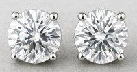 New 2.05 CTW Lab Grown Pair of Diamond Earrings D, VVS2 | Estimated Retail Value: $4,800 (UGL & IGI) at PristineAuction.com