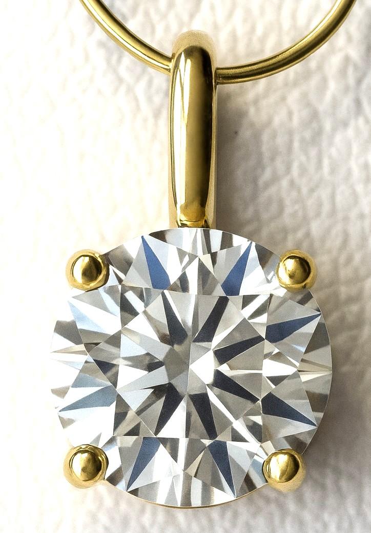 New 14kt Yellow Gold 2.62 Carats Lab Grown Diamond Pendant F, VS2 | Estimated Retail Value: $5,400 (UGL & IGI) at PristineAuction.com New 14kt Yellow Gold 2.62 Carats Lab Grown Diamond Pendant F, VS2 | Estimated Retail Value: $5,400 (UGL & IGI) at PristineAuction.com