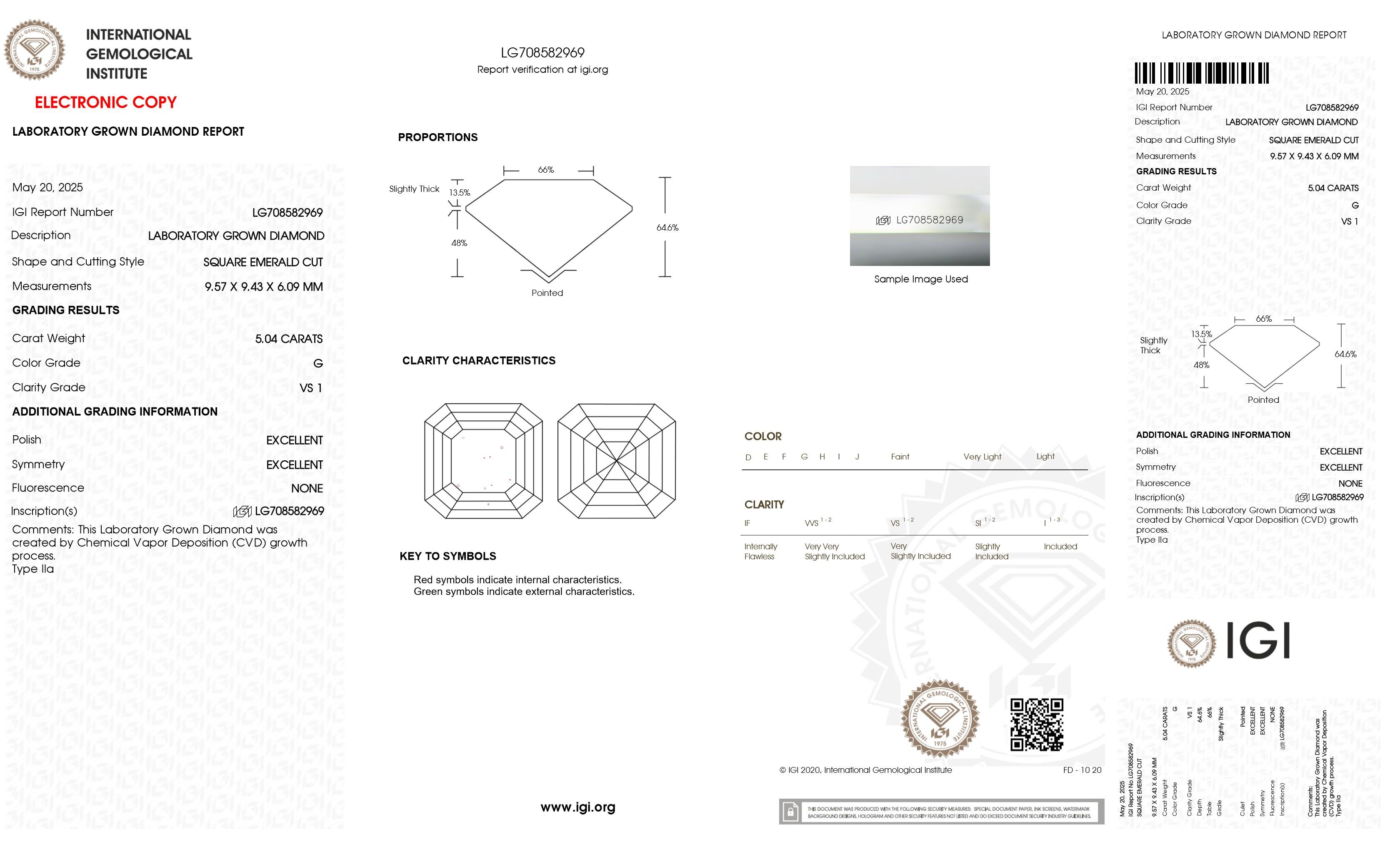 New 5.04 Carats Lab Grown Diamond Ring G, VS1 | Estimated Retail Value: $8,800 (UGL & IGI) at PristineAuction.com New 5.04 Carats Lab Grown Diamond Ring G, VS1 | Estimated Retail Value: $8,800 (UGL & IGI) at PristineAuction.com
