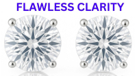 New INTERNALLY FLAWLESS 2.02 CTW Lab Grown Pair of Diamond Earrings D Color | Estimated Retail Value: $4,600 (UGL & IGI) at PristineAuction.com